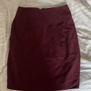 Plum pencil skirt